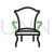 Comfortable Chair Line Green Black Icon - IconBunny