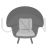 Stylish Chair Greyscale Icon - IconBunny