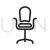 Office Chair I Line Icon - IconBunny