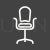 Office Chair I Line Inverted Icon - IconBunny