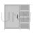Cupboard with Shelves Greyscale Icon - IconBunny