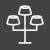 Lamps Stand Line Inverted Icon - IconBunny