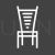 Conference Room Chair Line Inverted Icon - IconBunny