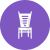 Conference Room Chair Flat Round Icon - IconBunny