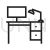 Office Desk Line Icon - IconBunny