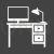 Office Desk Glyph Inverted Icon - IconBunny