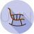Rocking Chair Flat Shadowed Icon - IconBunny