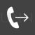 Call forwarding Glyph Inverted Icon - IconBunny