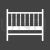 Baby Cot Glyph Inverted Icon - IconBunny