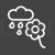 Flower with rain Line Inverted Icon - IconBunny