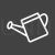 Watering tool Line Inverted Icon - IconBunny