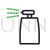 Spray bottle Line Green Black Icon - IconBunny