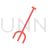Gardening Fork Line Filled Icon - IconBunny