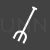Gardening Fork Glyph Inverted Icon - IconBunny