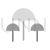 Mushrooms Greyscale Icon - IconBunny