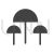 Mushrooms Glyph Icon - IconBunny