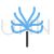 Tree with no leaves Blue Black Icon - IconBunny