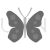Butterfly Greyscale Icon - IconBunny