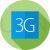 3G Flat Shadowed Icon - IconBunny