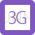 3G Flat Round Corner Icon - IconBunny
