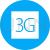 3G Flat Round Icon - IconBunny