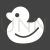 Duck Glyph Inverted Icon - IconBunny