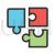 Puzzle pieces Line Filled Icon - IconBunny