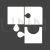 Puzzle pieces Glyph Inverted Icon - IconBunny