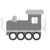 Toy Train I Greyscale Icon - IconBunny
