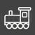 Toy Train I Line Inverted Icon - IconBunny