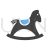 Rocking Horse Blue Black Icon - IconBunny