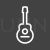 Guitar Line Inverted Icon - IconBunny