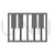 Piano Greyscale Icon - IconBunny