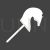 Horse head Glyph Inverted Icon - IconBunny