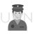 Policeman Greyscale Icon - IconBunny