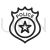 Police Badge Line Icon - IconBunny