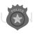 Police Badge Greyscale Icon - IconBunny