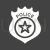 Police Badge Glyph Inverted Icon - IconBunny