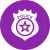 Police Badge Flat Round Icon - IconBunny
