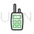 Cellular Phone Line Green Black Icon - IconBunny