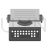 Typewriter Greyscale Icon - IconBunny