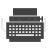 Typewriter Glyph Icon - IconBunny