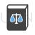 Law Book Blue Black Icon - IconBunny