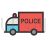 Police Van Line Filled Icon - IconBunny