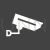 Security Camera Glyph Inverted Icon - IconBunny