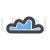 Cloud Blue Black Icon - IconBunny