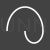 Curved Line Glyph Inverted Icon - IconBunny