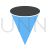 Cone Blue Black Icon - IconBunny