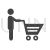Holding cart Glyph Icon - IconBunny