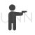 Holding pistol Glyph Icon - IconBunny